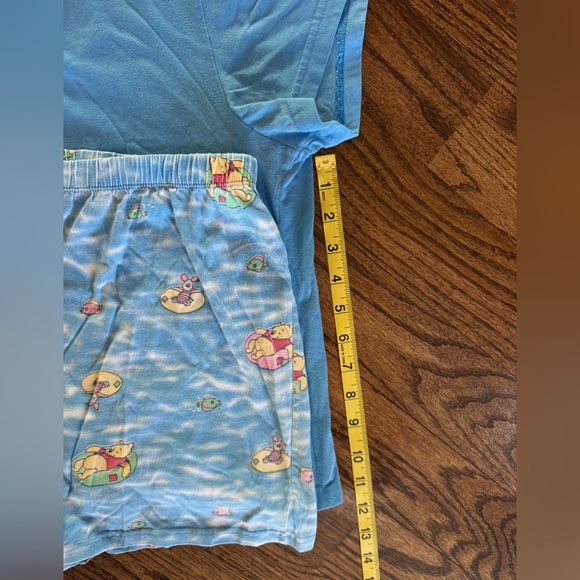 Vintage Winnie the Pooh Piglet Disney 90’s Pajama Set Shorts Short Sleeve Large - Picture 4 of 7